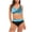 Blue, variant on 2025 Clearance Items under $5 asdoklhq womens plus size swimsuits,Summer Women's Split Stripe High Waist Open Back Hollow Bikini Swimsuit