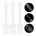 thumbnail image 2 of 100pcs Party Dinner Forks One-time Eating Forks One-time Plastic Steak Forks, 2 of 9