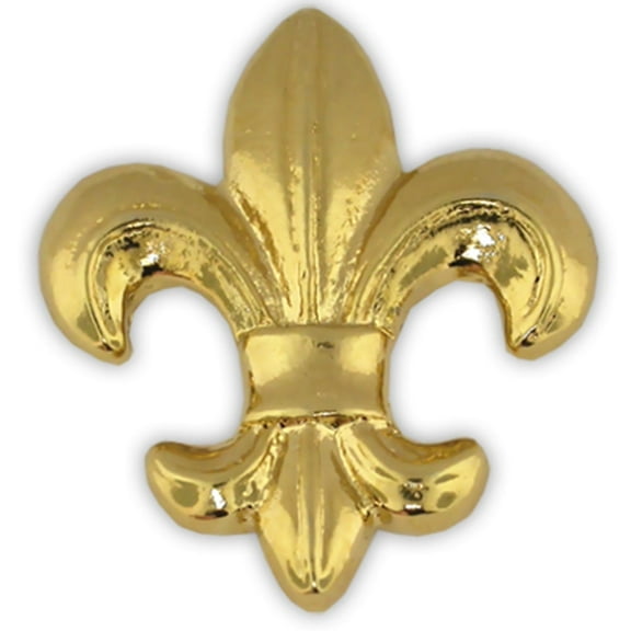 PinMart Gold Plated Fleur-de-lis Flower of the Lily French Lapel Pin, Unisex Button Pins 100 Pack