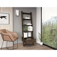 thumbnail image 2 of DEPOT E-SHOP Kobe Ladder Bookcase, One Drawer, Five Open Shelves, Four Legs- Dark Walnut, For Living Room, 2 of 5