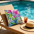 thumbnail image 5 of Throw Pillow Cover 18x18 Inch Waterproof Summer Flower Bohemian Print Soft Colorful for Car Office Patio Decor by MPOISVA, 5 of 7