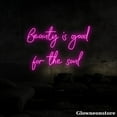 thumbnail image 4 of Glowneon Beauty Is Good for the Soul Neon Sign, Beauty Studio Sign, Motivation Quotes Sign, 4 of 5