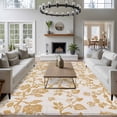 thumbnail image 3 of 5'x8' Area Rugs, Farmhouse Orange Indoor Outdoor Area Rug for Living Room Bedroom, Vintage Flower Leaf Botanical Plant Washable Bathroom Rugs Kitchen Floor Carpet Mats Home Decor Aesthetic, 3 of 8