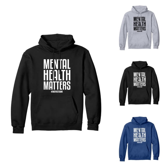 Mental Health Matters Hoodie for Men Women Mental Health Graphic Hooded Sweatshirt with Pockets Pullover Top