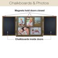 thumbnail image 5 of Excello Global Products Barndoor Rustic Wood Collage Picture Frame with 2 Magnetic Chalkboard Door - Holds 4x6 and 5x7 photos - EGP-HD-0413, 5 of 7
