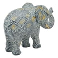 thumbnail image 5 of Ebros Silver Gold Patterned Elephant 5.25"L Feng Shui Elephant Calf Figurine, 5 of 8