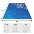 thumbnail image 3 of Balery Blue Christmas With Snowflakes Manta de Felpa Suave y Acogedora – Cobija de Franela Aterciopelada para Cama, Lavable y Cálida para Sofá, Mascotas, Transpirable-60"x50", 3 of 7