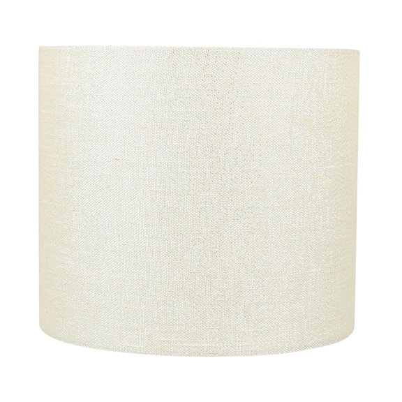Urbanest Hardback Metallic Fabric Perfect Drum Lampshade – 8" Top x 8" Bottom x 7" Height – Metallic Cream Tone –Spider Fitter- 1 Piece