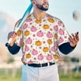 thumbnail image 5 of Lsque Fall 70s Groovy Hippie 1 Pattern Mens Polo Golf Shirts Funny Graphics Shorts Sleeve Button Shirts Baseball T-shirt-4X-Large, 5 of 7