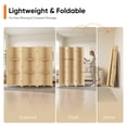 thumbnail image 3 of Jostyle 6 Panel Room Divider Privacy Screen with Storage Shelves - Foldable Partition with Sturdy Pine Wood Frame & Breathable Bamboo-Hemp Fabric for Living Room, Bedroom, Office Natural Wood Tone, 3 of 9