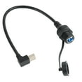 thumbnail image 3 of USB Type B 3.0 Mount Cable, 0. Length PVC Plug And Play Simultaneous Printing 90 Degree Angle 5Gbps Print Data Extension Cord  For Printers, 3 of 8