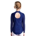 thumbnail image 2 of TiaoBug Girls' Gymnastics Bodysuit Acrobatics Ballet Unitard Tumbling Sports Dance Workout Wear Navy Blue 12, 2 of 7