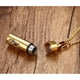thumbnail image 5 of Collar con dos frascos de vidrio y tubo de acero, tipo urna, tipo cápsula, para guardar recuerdos, con cadena. Oro + Negro, 5 of 9