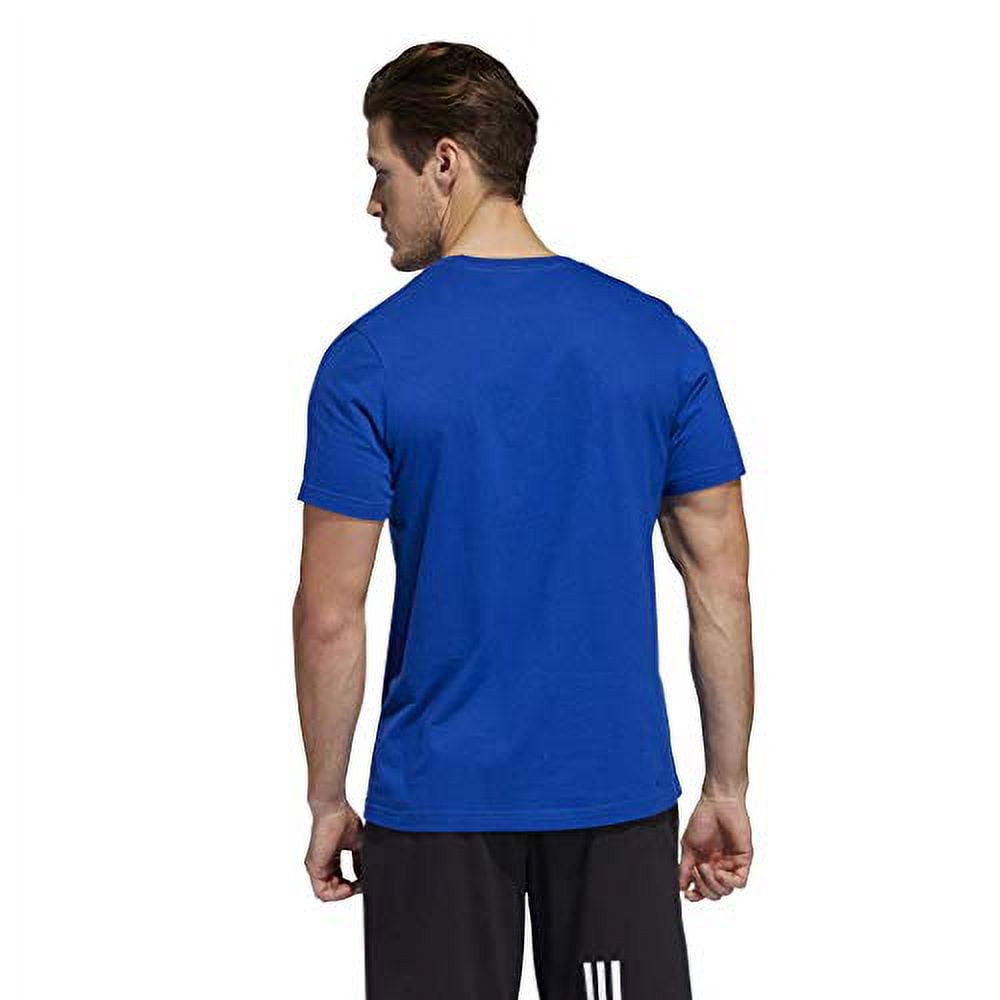 Adidas Men's Basic Bos Tee Sport Shirt T-Shirt Athletic Work Out (Royal, XL)