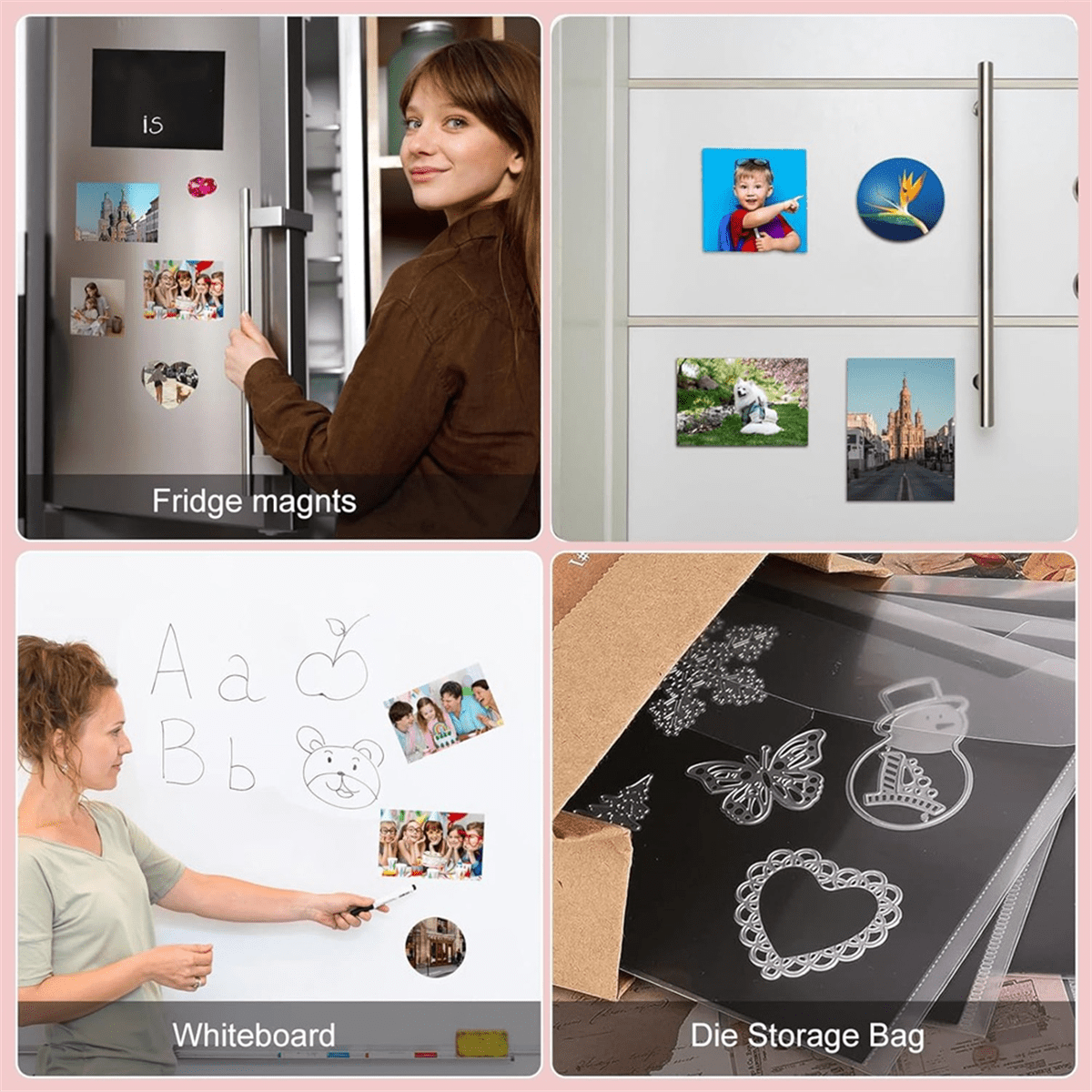 Printable Magnetic Sheets, 8.5x 11inch, 10Pack Glossy Magnet Printer Paper for Inkjet, Magnetic Printer Paper for Fridge