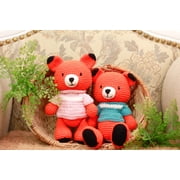 Hand Crochet Stuff Toy 11 Inches Lively Orange Fox Foxxie Plushy
