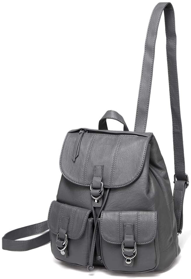 backpack with drawstring and flap