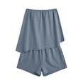 thumbnail image 6 of Miluxas Women's 2 Piece Outfit Strapless Top and Shorts Set Casual Summer Outfit for Beach Vacation Light Blue, 6 of 6