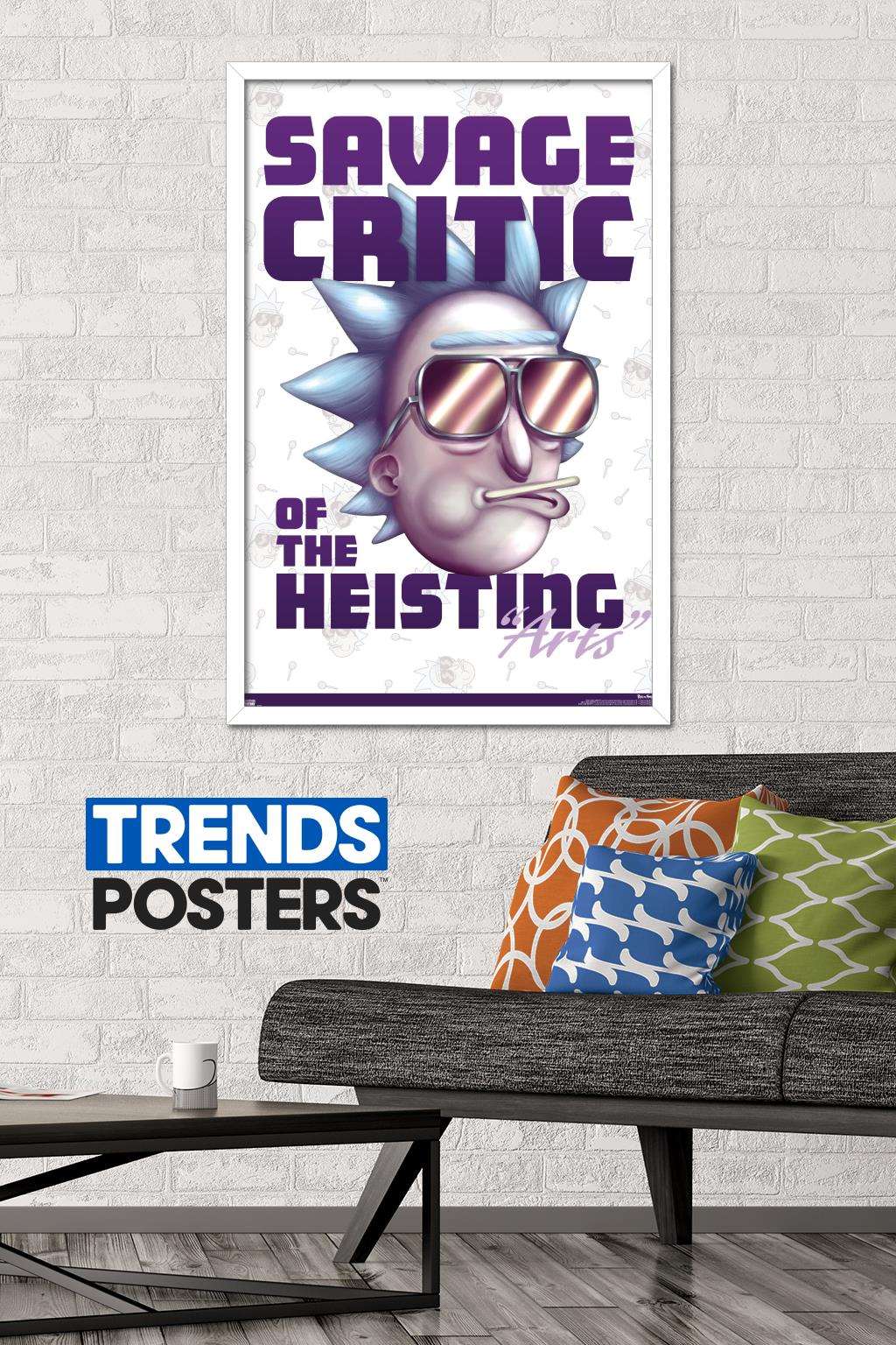 Rick And Morty - Savage Critic Wall Poster, 22.375" x 34", Framed