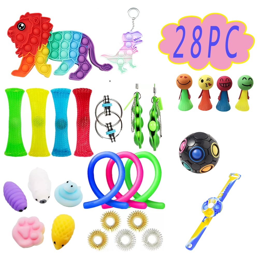 Details about   28PC Figet Fidget Toy Anti Stress Toy Set Adults Kid Sensory Anxiety Relief Gift 