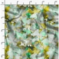 thumbnail image 2 of Soimoi Florals Printed, Cotton Satin Spandex, Sewing Fabric by The Yard 54 Inch Wide, Decorative Fabric for Dresses and Home Accents, Green, 2 of 6