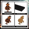 thumbnail image 4 of Lanfubeisi 6pcs 6.3x4.2inch Vintage Halloween Decor Wood Table Centerpieces Horror Spooky Scarecrow Pattern Vintage Halloween Decorations Party Table Centerpieces for Home, 4 of 8