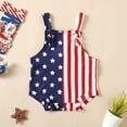 thumbnail image 2 of Ruyang Toddler Kids 4th Of July Jumpsuit New Born Baby Independence Day Sleeveless Romper Baby American Flag Patriotic Clothes, 2 of 6
