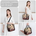 thumbnail image 6 of Fashion Paris Insulated Lunch Bag - Leakproof Cooler Tote for Women, Vintage Style Waterproof Picnic Bag with Multi-Pockets for Travel & Office, 6 of 6