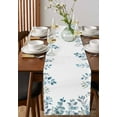 Blue Leaved Eucalyptus Leaf Plant Grain Table Runner ration Home r
