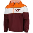 thumbnail image 2 of Men's G-III Sports by Carl Banks Maroon Virginia Tech Hokies Center Line Half-Zip Raglan Hoodie Jacket, 2 of 3