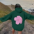 thumbnail image 5 of CONFREE Hoodies For Women Floral Prints Hoodies For Women Trendy Long Sleeve Casual Pullover Sweatshirts With Pockets Comfy Winter Clothes, 5 of 7
