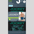 thumbnail image 4 of Jockey Generation Men's Performance Microfiber Sport 2pk Boxer Briefs -Black/Green, Small, 4 of 4