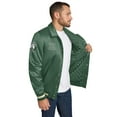 thumbnail image 2 of Men's Tommy Jeans Hunter Green Milwaukee Bucks Jacob Chain Stitch Applique Full-Snap Varsity Jacket, 2 of 3