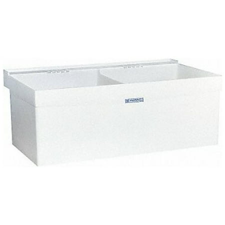 Mustee Laundry Tub,40"x24"x14.375",White 27W