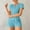 A_ Blue, variant on SMihono Pajamas for Women Set 2 Piece Loungewear Short Sleeve Top and Shorts Soft&Comfortable Pj Sets for Woman V-neck Sleepwear Green M