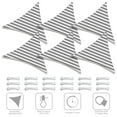 thumbnail image 5 of Yescom 6 Pack 7 Ft 97% UV Block Permeable Fabric Triangle Sun Shade Sail Heavy Duty Canopy Outdoor Pool, 5 of 9