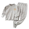 thumbnail image 2 of Lovzfmll Cotton Long Pants Pajama Set, Long Sleeve Round Neck Top & Jogger Pants for Boys & Girls, Lounge Wear Outfits for Kids 4-5 Years, 2 of 8