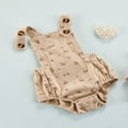 thumbnail image 3 of Joli Justaucorps Imprimé pour Bébés Filles Sans Manches à Encolure Carrée avec Boutons, Bretelles Élastiques à la Taille, Combinaison Triangle à l'Entrejambe, 3 of 7