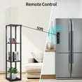 thumbnail image 3 of Outon Floor Lamp with Shelves, Linen Shade 63.7" Memory Function Shelf Lamp with Remote Control, Tall LED Wood Shelf Floor Lamp for Living Room, Bedroom(Black), 3 of 9
