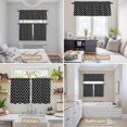 thumbnail image 6 of Black Morocco Kitchen Curtains Sets for Windows 36 Inch Length, Boho Modern Minimalist Abstract Geometric Rod Pocket Window Treatments Tier Curtains and Valances Set for Bedroom/Bathroom, 6 of 8