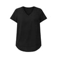 thumbnail image 4 of Besolor Workout Tops for Women V Neck Short Sleeve Shirts Summer Lightweight Loose Casual Basic Tees Athletic Running T-Shirt Top, 4 of 7