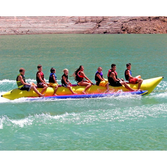 Aqua Sports PVC-8-INLINE 8 Passenger 21 Feet In-line Seats Island Hopper Commercial Banana Water Sled