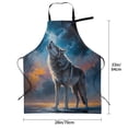 thumbnail image 4 of Rateoe Lonely Night Sky Wolf Aprons with Pocket,Men Womens Aprons Waterproof Adjustable Cooking Aprons for Kitchen Gardening and Salon, 4 of 7