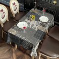 thumbnail image 4 of Geometric and Floral Boho Pattern Rectangle Tablecloth 60"x120",Waterproof Polyester Rectangle Table Cloth, Wipeable Spillproof Polyester Tablecloth for Dining, Camping, Indoor and Outdoor, 4 of 6