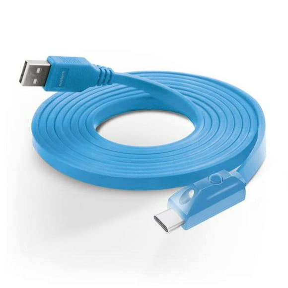 Naztech 14172-HYP 6 Pi. A Mené USB-A à USB-C 2.0 Charge et Câble de Synchronisation&44; Bleu