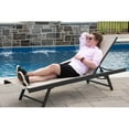 Vivere Urban Sun Chaise Lounge in Cocoa with Black Aluminum Frame