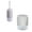 White, variant on Bath Bliss Smooth Matte Black Stainless Waste Bin and Toilet Brush