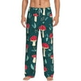 thumbnail image 2 of Kdxio Amanita Mushroom Print Men's Sleep Pajama Pant Lounge Pants with Pockets, 2 of 8