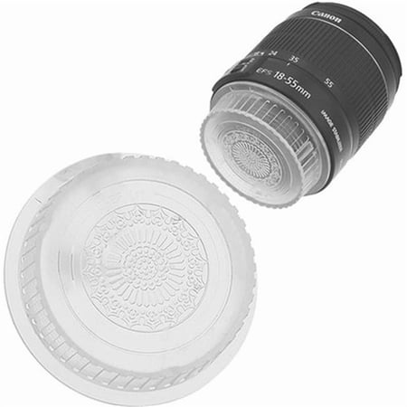 Designer Rear Lens Cap for All Canon EOS Lenses & Fits EF & EFS Clear
