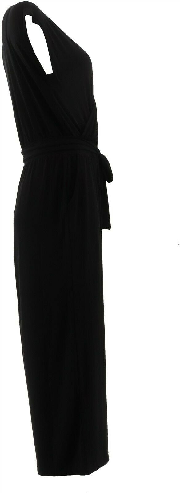 G Giuliana Cropped Knit Jumpsuit Black Snake XS Avg NEW 695-571